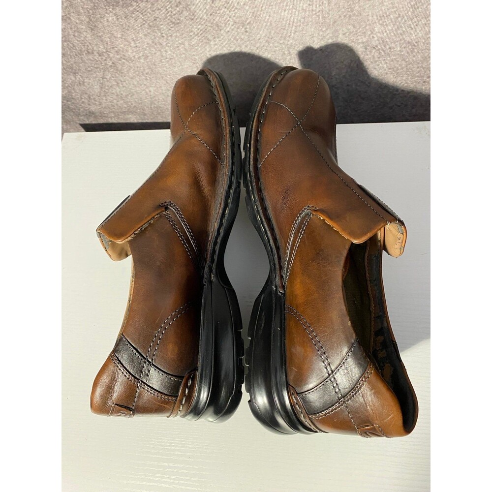 Clarks Men's Brown Leather Slip On Loafer Shoes Size 11 M - Comfort Casual - Picture 6 of 8
